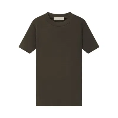 Pre-owned Essentials Fear Of God  Rib Fitted Short Sleeve Tee 'brown' | Women's Size L