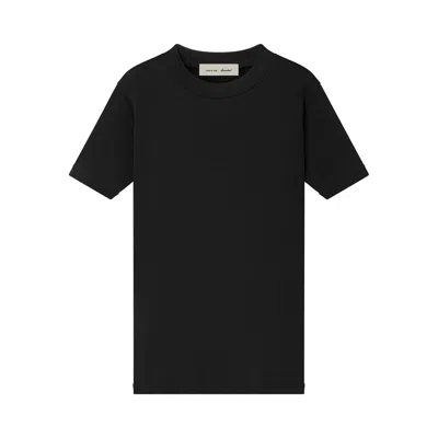 Pre-owned Essentials Fear Of God  Rib Fitted Short Sleeve Tee 'vintage Black' | Women's Size L