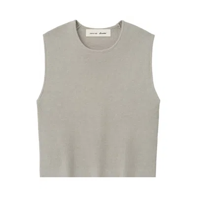 Pre-owned Essentials Fear Of God  Rib Knit Crop Top 'seal' | Grey | Women's Size Xl