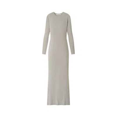Pre-owned Essentials Fear Of God  Rib Knit Dress 'seal' | Grey | Women's Size M