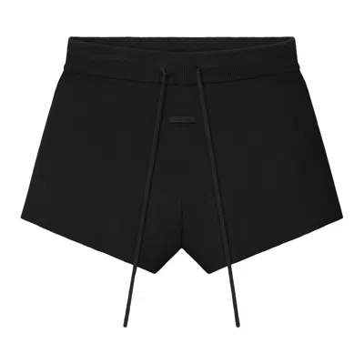Pre-owned Essentials Fear Of God  Rib Knit Short 'vintage Black' | Women's Size L
