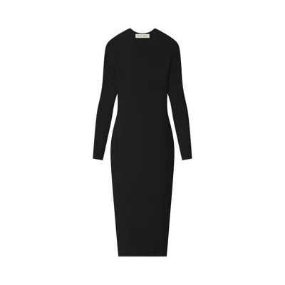 Pre-owned Essentials Fear Of God  Rib Long-sleeve Dress 'vintage Black' | Women's Size M
