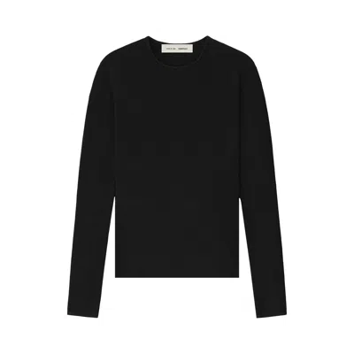 Pre-owned Essentials Fear Of God  Rib Long-sleeve Top 'vintage Black' | Women's Size L