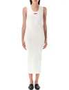 Essentials Rib Tank Dress In White