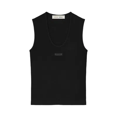 Pre-owned Essentials Fear Of God  Rib Tank 'vintage Black' | Women's Size Xl