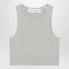 Essentials Fear Of God  Ribbed Greige Cropped Top In Gray