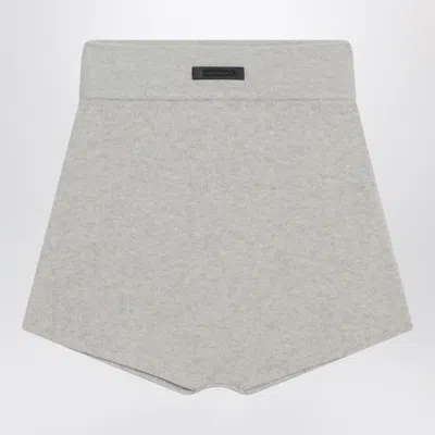 Essentials Fear Of God  Ribbed Greige Culottes In Gray