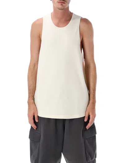Essentials Fear Of God  Ribbed Stretch Tank Top For Men, Slim Elongated Mini Fit In Bianco