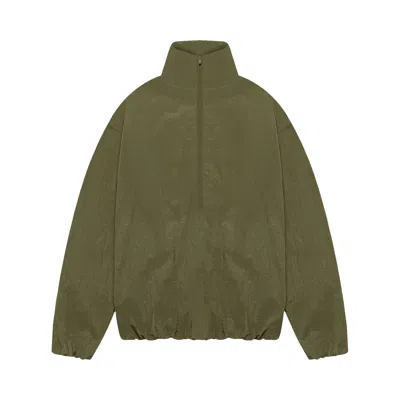 Pre-owned Essentials Fear Of God  Ripstop Halfzip Pullover 'military' | Green | Men's Size S