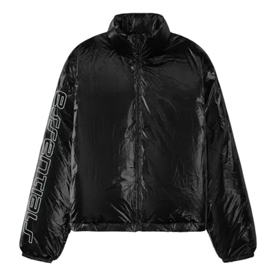 Essentials Fear Of God  Ripstop Nylon Puffer Jacket 'metallic Black' In Multi
