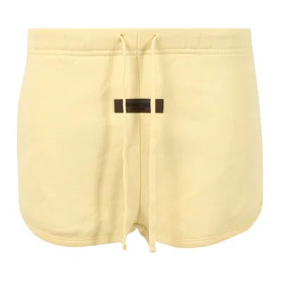 Pre-owned Essentials Fear Of God  Running Short 'canary' | Cream | Women's Size M In White