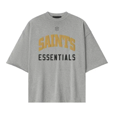 Pre-owned Essentials Fear Of God  Saints 90s 3/4 Sleeve Tee 'concrete Heather' | Grey | Men's Size Xs In Gray
