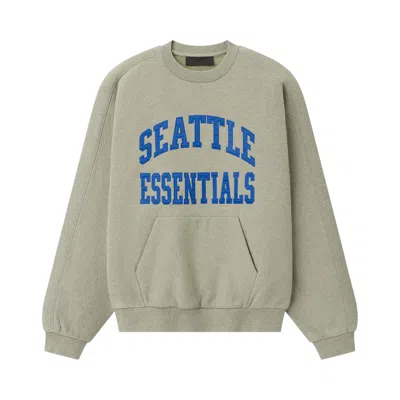 Pre-owned Essentials Fear Of God  Seahawks 90s Relaxed Crewneck 'seal Heather' | Grey | Men's Size S