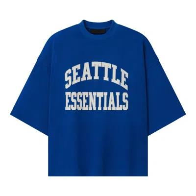 Pre-owned Essentials Fear Of God  Seahawks Merch Tee 'blue' | Men's Size M