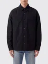 Essentials Logo-embroidered Press-stud Overshirt In Black