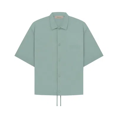 Pre-owned Essentials Fear Of God  Short-sleeve Nylon Shirt 'sycamore' In Green