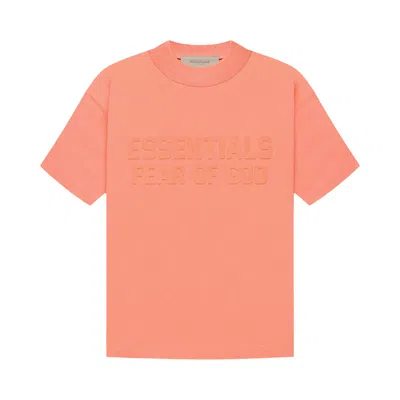 Pre-owned Essentials Fear Of God  Short-sleeve Tee 'coral' | Orange | Kid's Size 12
