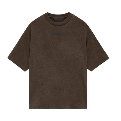 Pre-owned Essentials Fear Of God  Short-sleeve Tee 'heather Wood' | Brown | Men's Size Xxs