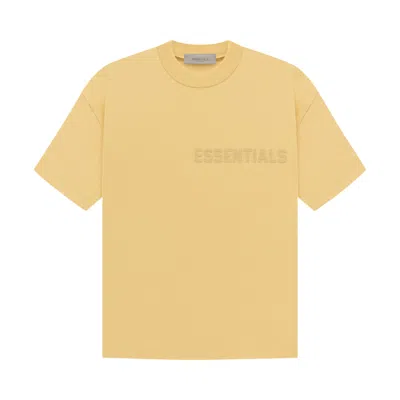 Pre-owned Essentials Fear Of God  Short-sleeve Tee 'light Tuscan' In Yellow