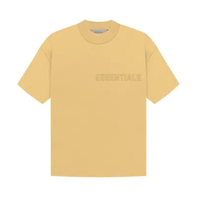 Pre-owned Essentials Fear Of God  Short-sleeve Tee 'light Tuscan' In Yellow