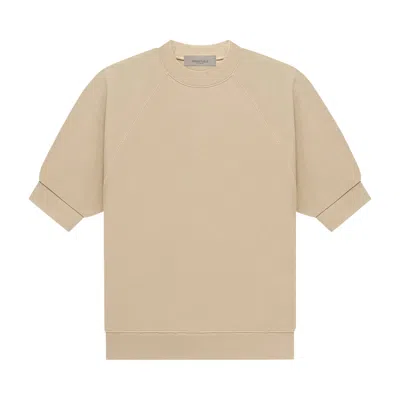 Pre-owned Essentials Fear Of God  Short-sleeve Waffle Sweatshirt 'sand' In Cream