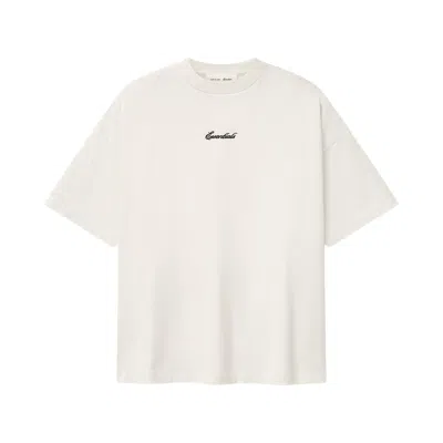 Pre-owned Essentials Fear Of God  Signature 90's Short-sleeve Tee Ii 'ivory' | White | Men's Size L