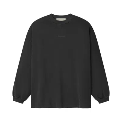Pre-owned Essentials Fear Of God  Signature 90s Long Sleeve Tee 'faded Black' | Men's Size M