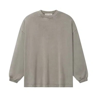 Pre-owned Essentials Fear Of God  Signature 90s Long Sleeve Tee 'faded Seal' | Grey | Men's Size Xl In Gray