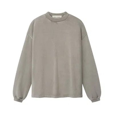 Pre-owned Essentials Fear Of God  Signature 90s Long Sleeve Tee 'faded Seal' | Grey | Women's Size M In Gray