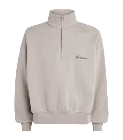 Essentials Fear Of God  Signature Classic Half-zip Sweatshirt In Grey