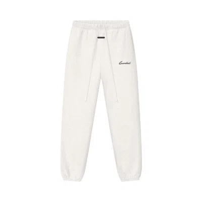 Pre-owned Essentials Fear Of God  Signature Classic Sweatpant 'oatmeal Heather' | Cream | Men's Size L In White