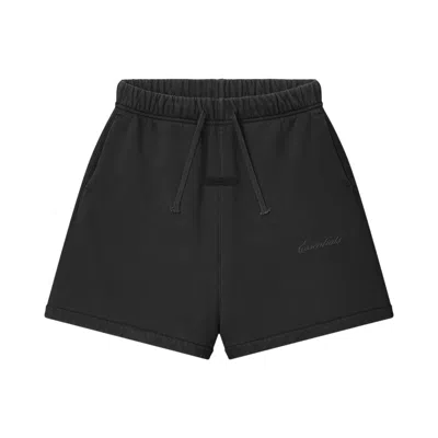 Pre-owned Essentials Fear Of God  Signature Classic Sweatshort 'faded Black' | Kid's Size 12