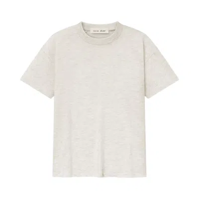 Pre-owned Essentials Fear Of God  Signature Classic Tee 'oatmeal Heather' | Cream | Women's Size Xs In White