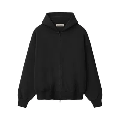 Pre-owned Essentials Fear Of God  Signature Classic Zip-up Hoodie 'vintage Black' | Men's Size M