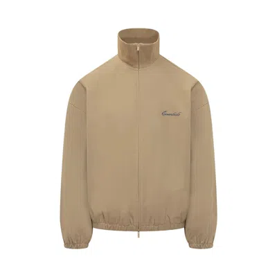Pre-owned Essentials Fear Of God  Signature Full Zip Track Jacket 'dune' | Brown | Men's Size L