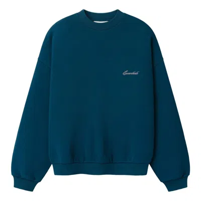 Essentials Fear Of God  Signature Lounge Crewneck Sweatshirt 'night Sea'