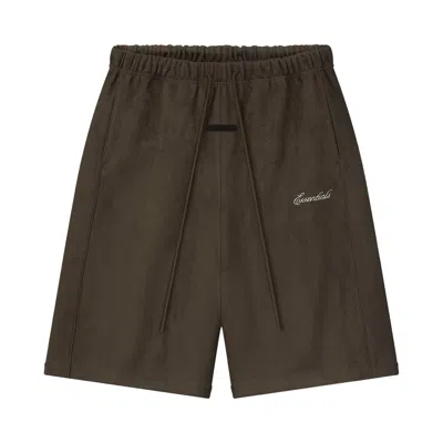 Pre-owned Essentials Fear Of God  Signature Relaxed Short With Piping 'brown' | Men's Size S