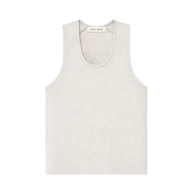 Pre-owned Essentials Fear Of God  Signature Slim Tank 'oatmeal Heather' | Cream | Women's Size S In White