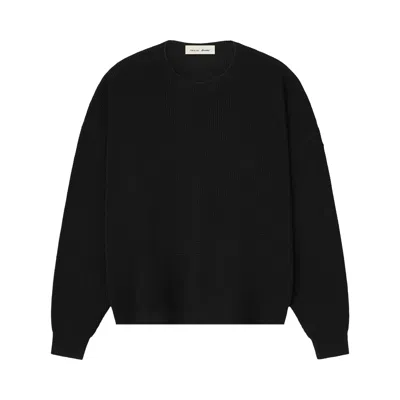 Pre-owned Essentials Fear Of God  Signature Waffle 90's Crewneck Sweater 'vintage Black' | Men's Size Xxl