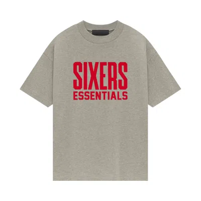 Pre-owned Essentials Fear Of God  Sixers Tee Warm Heather | Grey | Men's Size L
