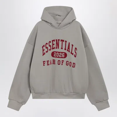 Essentials Fear Of God  Smoke-grey Sweatshirt With Logo Print In Gray
