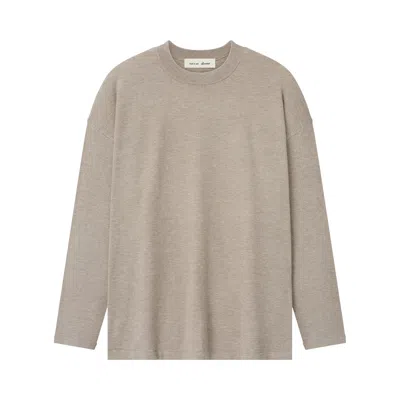 Pre-owned Essentials Fear Of God  Soft Knit Long Sleeve Tee 'seal Heather' | Grey | Men's Size M