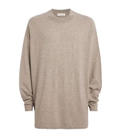 Essentials Fear Of God  Soft Knit Long-sleeve T-shirt In Brown
