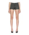 Essentials Logo-patch Shorts In Gray