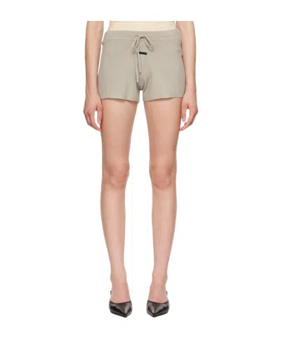 Essentials Fear Of God  Soft Knit Running Shorts In Neutral