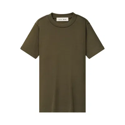 Pre-owned Essentials Fear Of God  Soft Rib Fitted T-shirt 'moss' | Green | Women's Size M