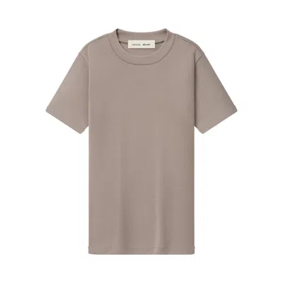 Pre-owned Essentials Fear Of God  Soft Rib Fitted T-shirt 'seal' | Grey | Women's Size S