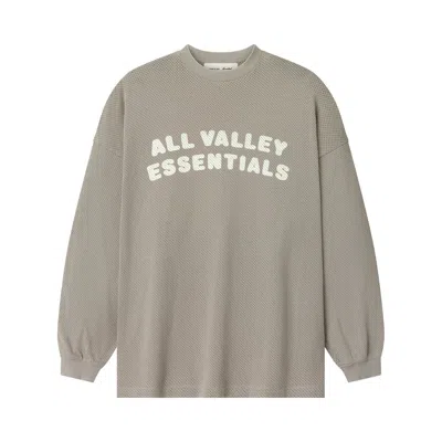 Pre-owned Essentials Fear Of God  Sport Mesh Merch Long Sleeve Tee 'seal' | Grey | Men's Size Xxl