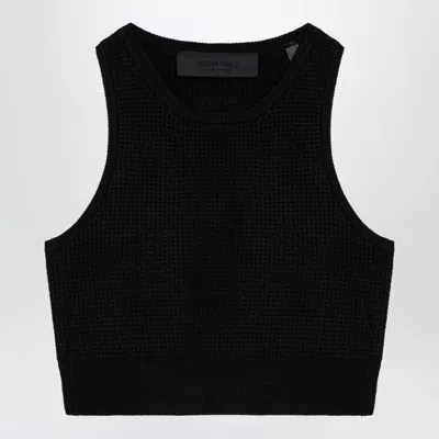 ESSENTIALS FEAR OF GOD ESSENTIALS SPORTY BLACK HONEYCOMB TANK TOP