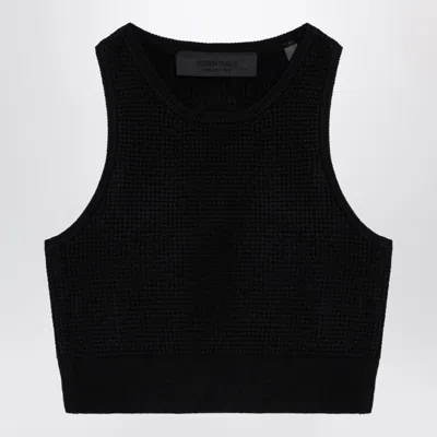 Essentials Fear Of God  Sporty Black Honeycomb Tank Top